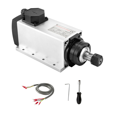 3kw hava soyudulmuş mili kvadrat cnc spindle motor er20