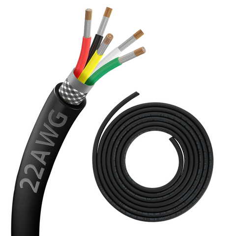 Zhong Hua jiang UL2464 22AWG 22/5 5 CORE CABLER TABLER THEAR TICE ERCEED WIRE для CNC Router Machine CNC VFD Spindle, 3D Printer