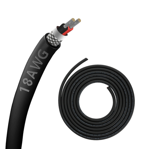 Zhong Hua Jiang UL2464 18AWG 18/2 2 Core Cable Speaker Wire CNC sheielded for CNC Router Machine Spindle CNC VFD, 3D Printer