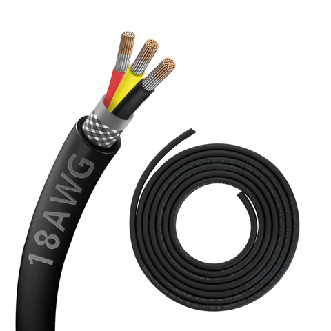 Zhong Hua Jiang UL2464 18AWG 18/3 3 CORE CABLE SPEALER WIRE CNC محمي لآلة جهاز التوجيه CNC CNC VFD ، طابعة ثلاثية الأبعاد