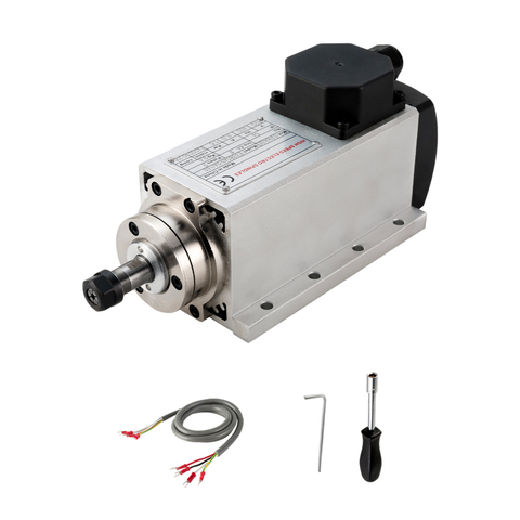 1,5 kW de broche refroidie à l'air carré CNC Motor de broche ER11 / ER16