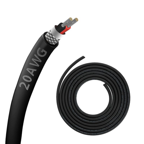Zhong Hua Jiang UL2464 20AWG 20/2 2 Core Cable Speaker Wire CNC Shielded Wire for CNC Router Spindle CNC VFD, Printer 3D